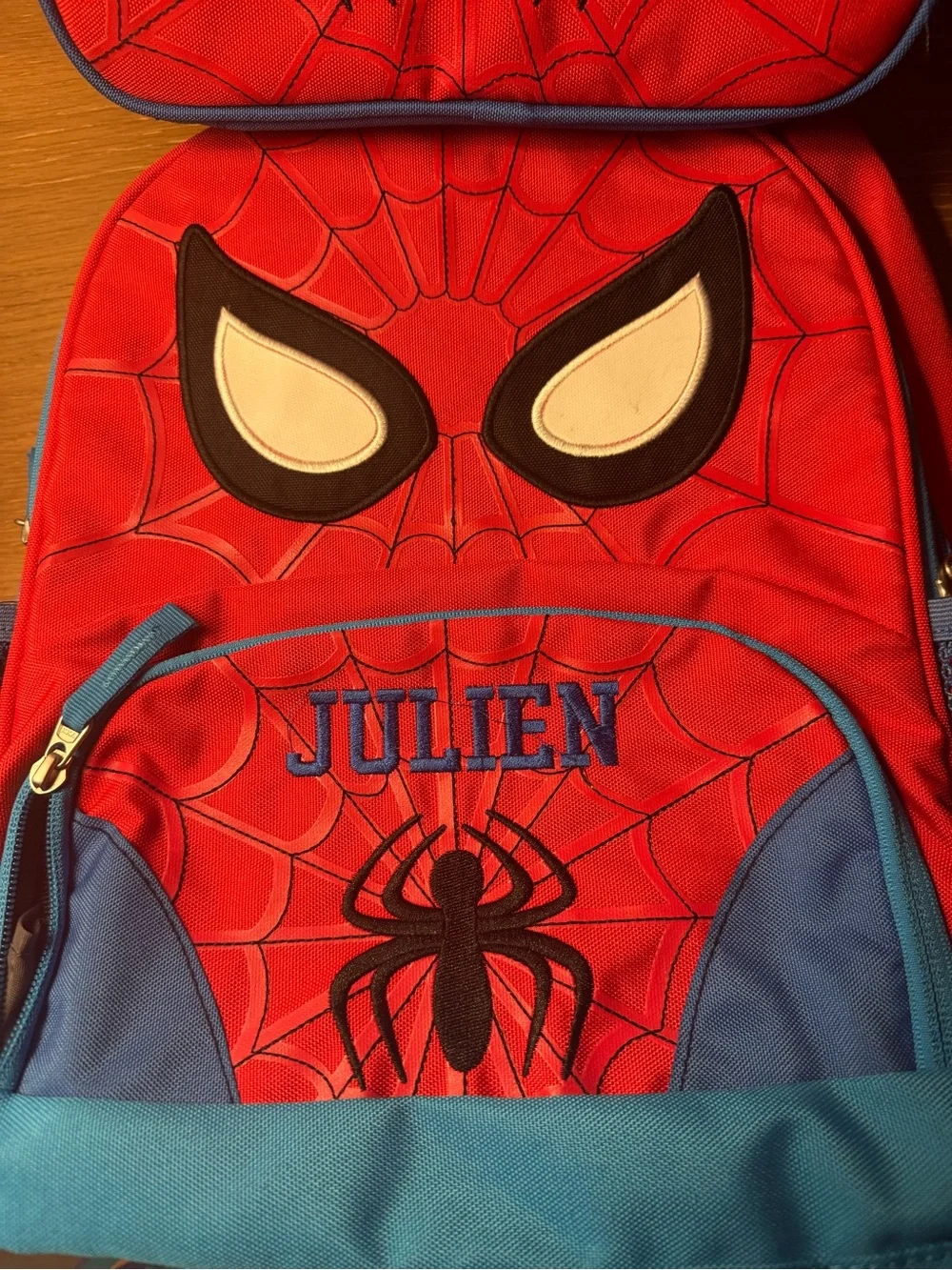 Pottery Barn Kids Red & Blue Spider-Man Backpack and Lunchbox Set
